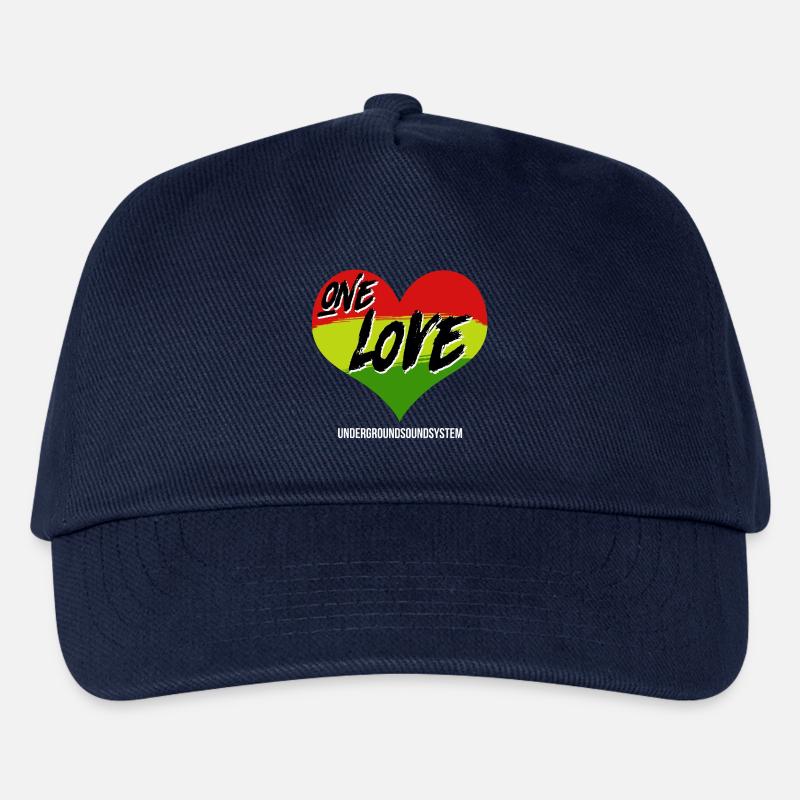 One Love Graffiti Herz Rainbow - Kinder Basecap - Navy