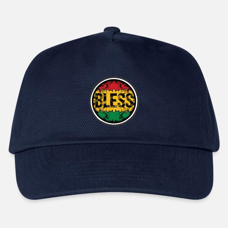 Rastafarian Blumen Muster - Kinder Basecap - Navy