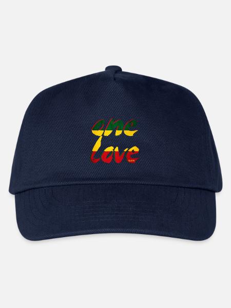 One Love Rastafari Farben - Kinder Basecap - Navy