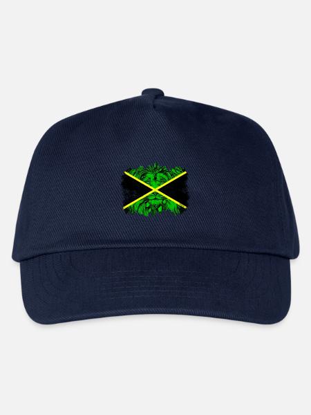 Neon Jamaika Dschungelflagge - Kinder Basecap - Navy