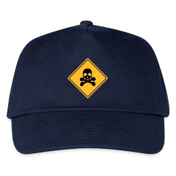 Gefahr, Gefahrenzeichen * - Kinder Basecap - Navy - Vorne