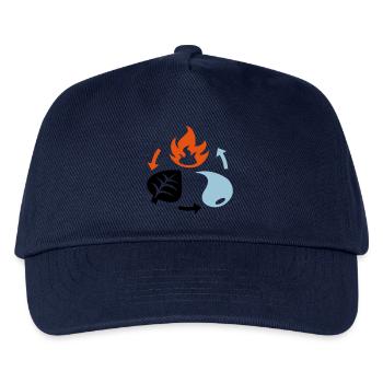 Feuer, Wasser, Pflanzenelemente - Kinder Basecap - Navy - Vorne