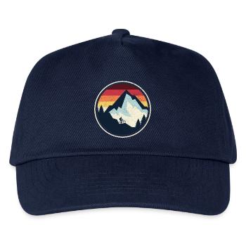 Sunset Peak MTB Silhouette - Kinder Basecap - Navy - Vorne