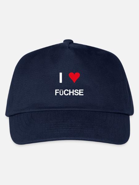 I love Füchse - Kinder Basecap - Navy