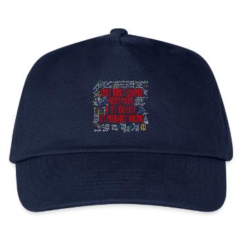 Mathe Mathematik Algebra Rechnen Lustig Sprüche - Kinder Basecap - Navy - Vorne