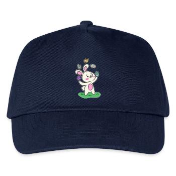 Osterhase Osterhäschen Ostereier Frohe Ostern - Kinder Basecap - Navy - Vorne