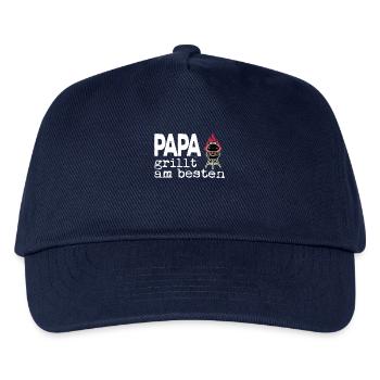 Papa grillt am besten - der beste Griller im Ort - Kinder Basecap - Navy - Vorne