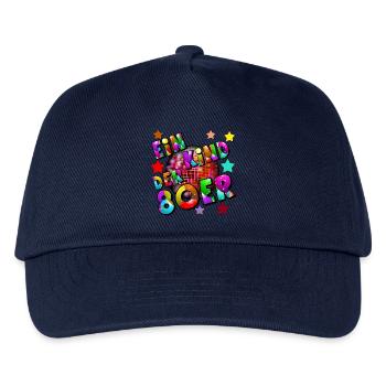 80er Party Retro Fun Shirt Ein Kind der 80er.(25) - Kinder Basecap - Navy - Vorne