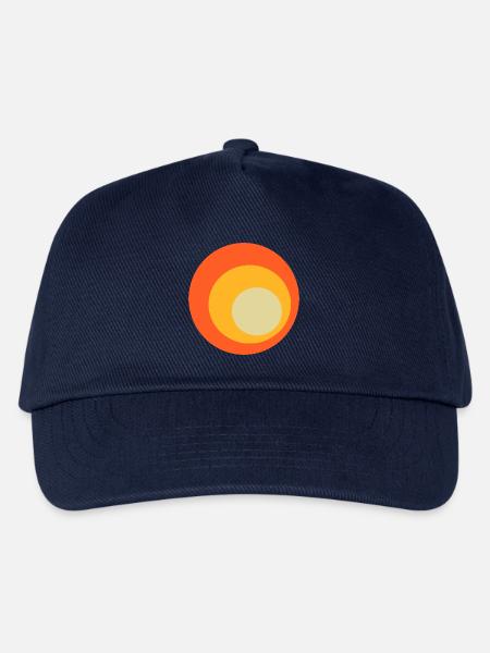 70er Jahre Kreise Muster - Kinder Basecap - Navy