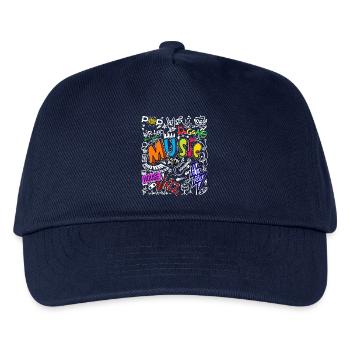 Rock Musik Hardrock Konzert Festival Punk Hip Hop - Kinder Basecap - Navy - Vorne
