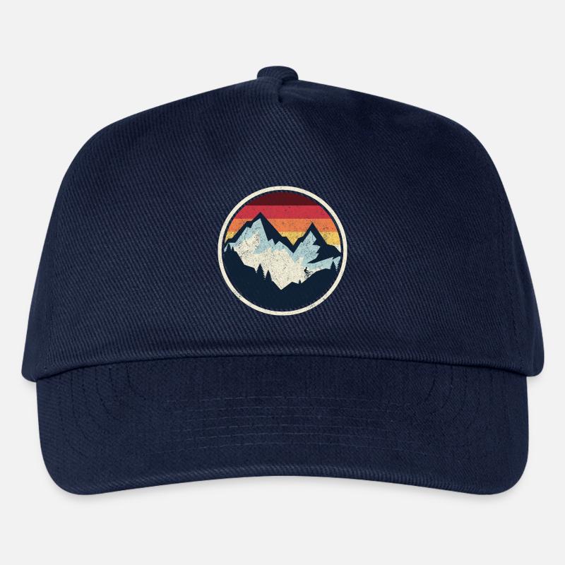 Retro Ridge Sunset Mountainbike - Kinder Basecap - Navy