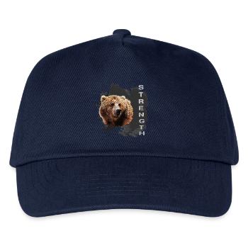 strength, charakter, kodiak bär - Kinder Basecap - Navy - Vorne