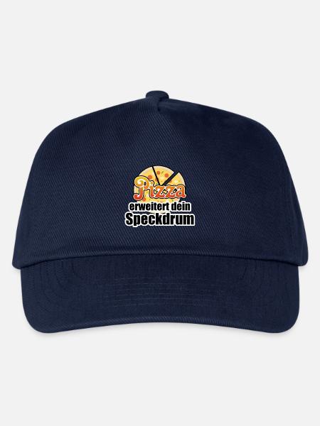 Pizza Figur Diaet lustig Essen Sprüche - Kinder Basecap - Navy