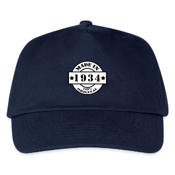 MADE IN 1934 year of birth year of manufacture vintage gift - Kids’ Baseball Cap - navy - Front