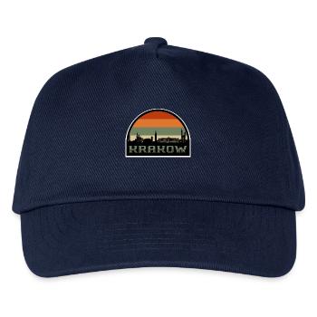 Krakau Polen Skyline Travel Souvenir Polnische Flagge - Kinder Basecap - Navy - Vorne
