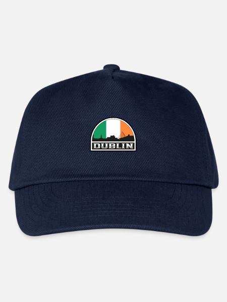 Dublin Irland Skyline Silhouette Irish Flag Trave - Kinder Basecap - Navy