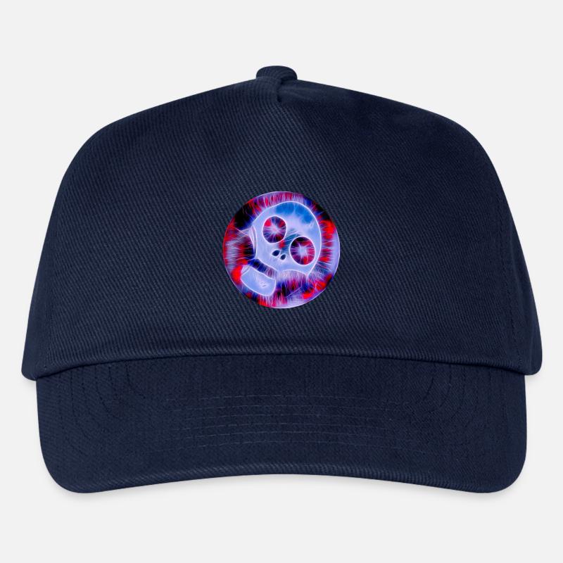 Totenkopf neon - Kinder Basecap - Navy