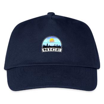 Nizza Frankreich Skyline Vintage Sonnenuntergang Reise Souvenir - Kinder Basecap - Navy - Vorne