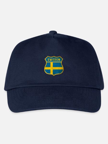 Schweden Wappen Flaggen Design - Kinder Basecap - Navy
