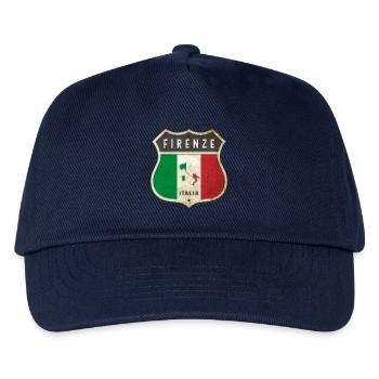 Florenz Italien Wappen Flaggen Design - Kinder Basecap - Navy - Vorne