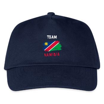 Team Namibia Flaggen Design - Kinder Basecap - Navy - Vorne