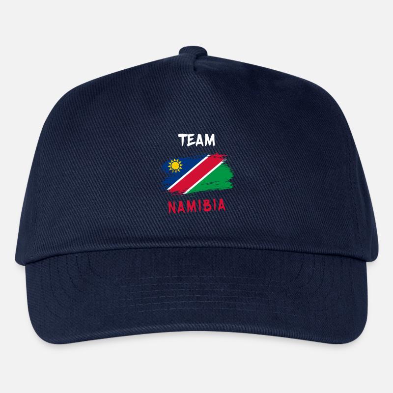 Team Namibia Flaggen Design - Kinder Basecap - Navy