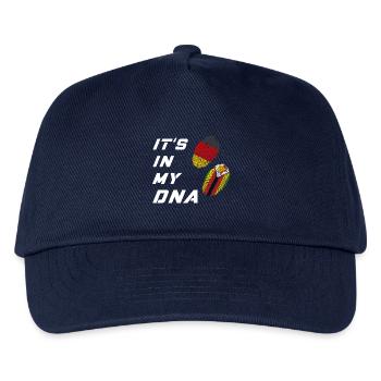 In meiner DNA Deutschland und Simbabwe - Kinder Basecap - Navy - Vorne