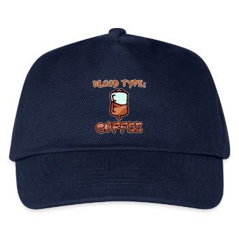 Caféine Déclaration humoristique café Buveur de café - Casquette de baseball Enfant - marine - Devant