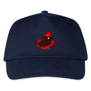 originelle Frauenmode, Fächer mit rosen - Kinder Basecap - Navy - Vorne