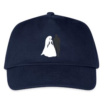 Hochzeits shirt, brautpaar, originelle hochzeit - Kinder Basecap - Navy - Vorne