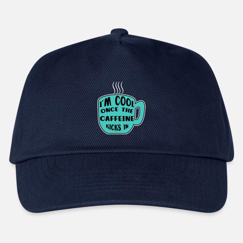 Caféine Coffee Drinker Coffee Cup Coffee Déclaration - Casquette de baseball Enfant - marine