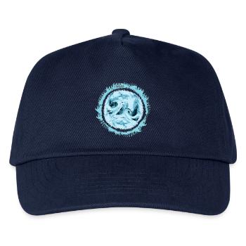 Stürmischer Wasserwirbel Design - Kinder Basecap - Navy - Vorne