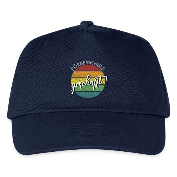 Förderschule geschafft Sonderschule retro vintage - Kinder Basecap - Navy - Vorne