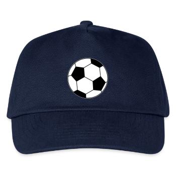 Fußball Ball  - Kinder Basecap - Navy - Vorne
