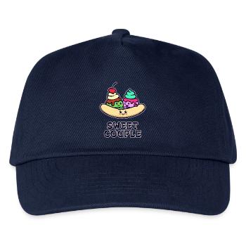 Lecker Kalorien Backen Süßigkeiten Statement - Kinder Basecap - Navy - Vorne