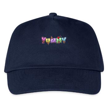 Eis Lecker Süßigkeiten Spruch Nachspeise Naschen - Kinder Basecap - Navy - Vorne