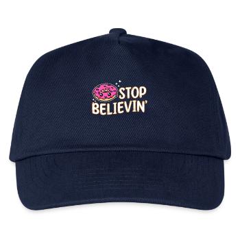 Donut Statement Naschen Backen Nachspeise Lecker - Kinder Basecap - Navy - Vorne