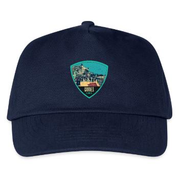 Originelle Retro-Illustration La Croisette in Cannes - Kinder Basecap - Navy - Vorne