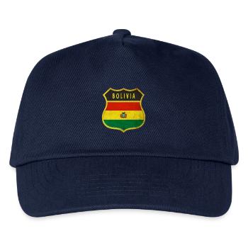 Bolivia coat of arms flag design - Kids’ Baseball Cap - navy - Front