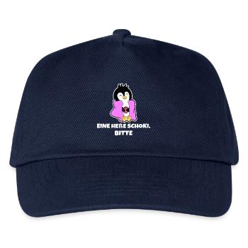 Kalt Pinguin Vogel Tier Statement Südpol Seevogel - Kinder Basecap - Navy - Vorne