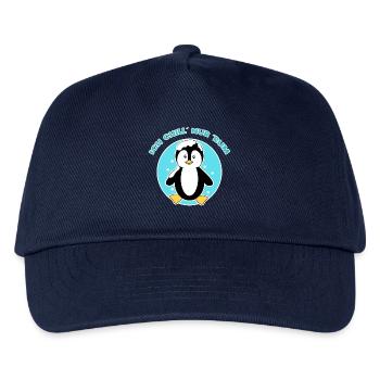 Pinguin Eis Kälte Seevogel Schnee Tier Südpol - Kinder Basecap - Navy - Vorne