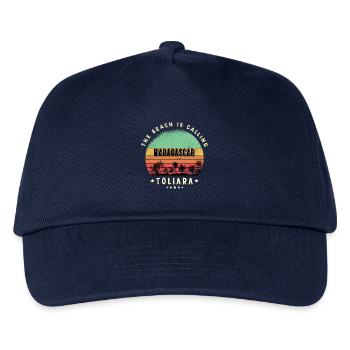 Toliara Madagaskar Strand Design - Kinder Basecap - Navy - Vorne