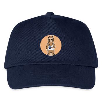 Late Riser Animal Sloth Jungle Tired Zoo - Kids’ Baseball Cap - navy - Front