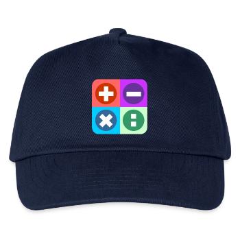 Logo mit vier Emblemen Farbe berechnen - Kinder Basecap - Navy - Vorne