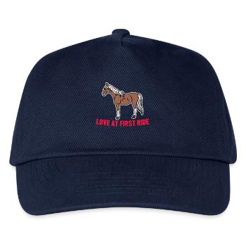 Cheval islandais cool Déclaration Amour de cheval - Casquette de baseball Enfant - marine - Devant