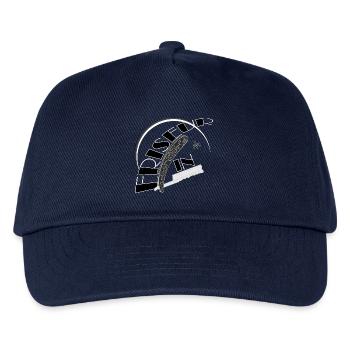Friseur*in Rasiermesser Salon schwarz weiß - Kinder Basecap - Navy - Vorne