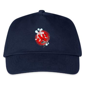 japanische kunst, Koi Karpfen schwarz weiß - Kinder Basecap - Navy - Vorne