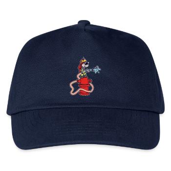 Feuerwehrschlauch Feuerwehr Brandschutz Retter - Kinder Basecap - Navy - Vorne