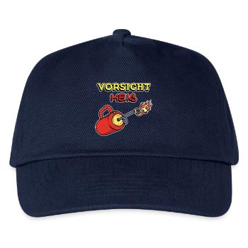 Feuerwehr Feuer Statement Brennen Brandschutz - Kinder Basecap - Navy - Vorne