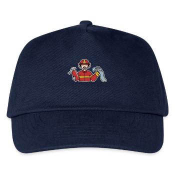 Feuerwehr Feuerwehrschlauch Retter Feuerlöscher - Kinder Basecap - Navy - Vorne